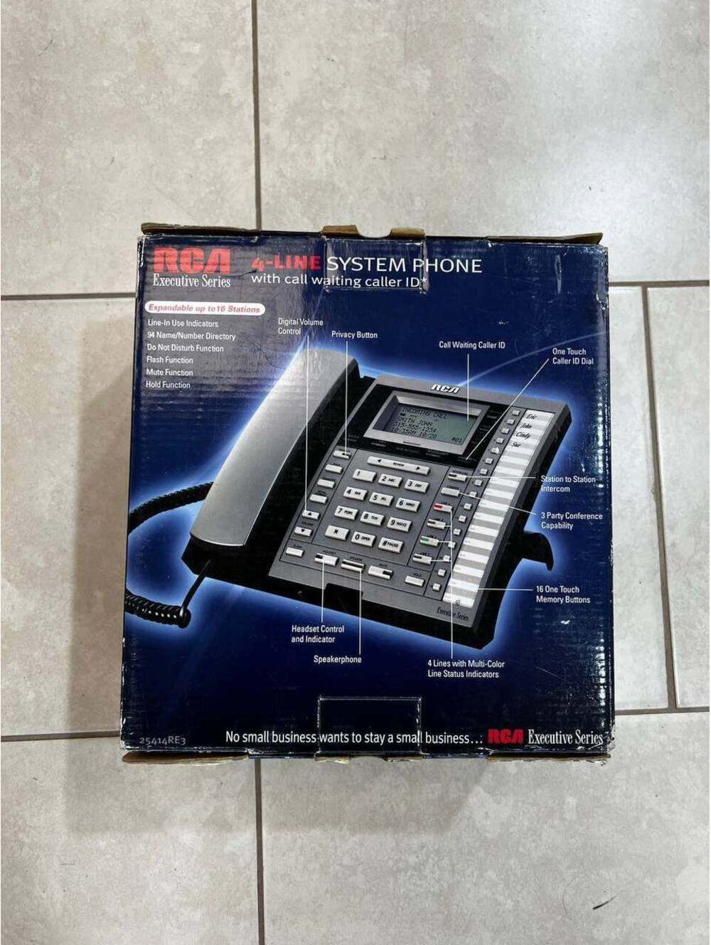 RCA Executive 4 Line Digital Telephone w Power Cable Working Expandable Corded